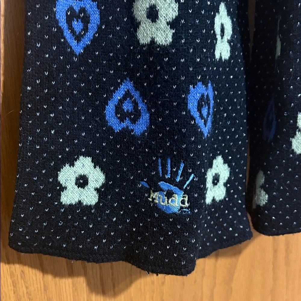 Mudd Y2K vintage scarf flowers hearts polka dot goth print‎ printed